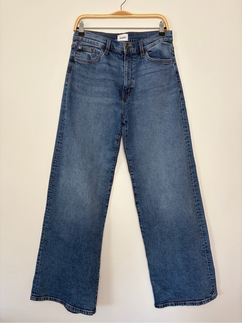 Hudson Jolene Jeans Wide-Leg High Rise Jeans - Light Blue Wash - Picture 3 of 10